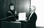 Dr. Margaret A. Newman Receiving the NYU Distinguished Scholar Award, 1992 by Mrgaret A. Newman PhD